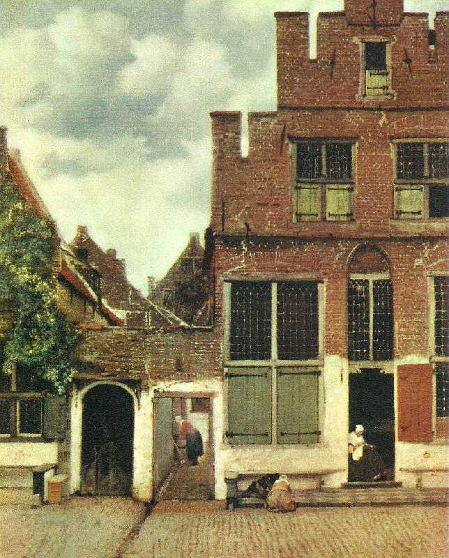 Jan Vermeer den lilla gatan oil painting image